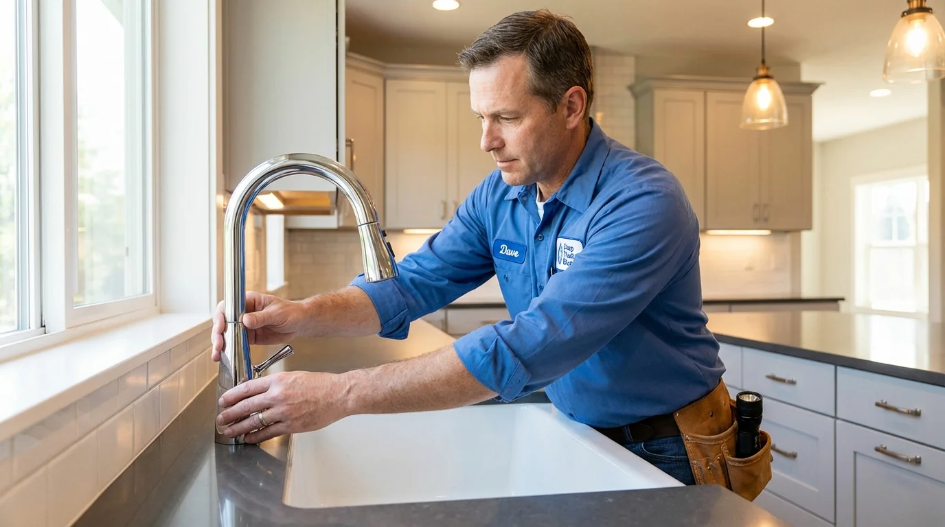 Kitchen faucet installation by Johns Plumbing LLC in Pinebluff