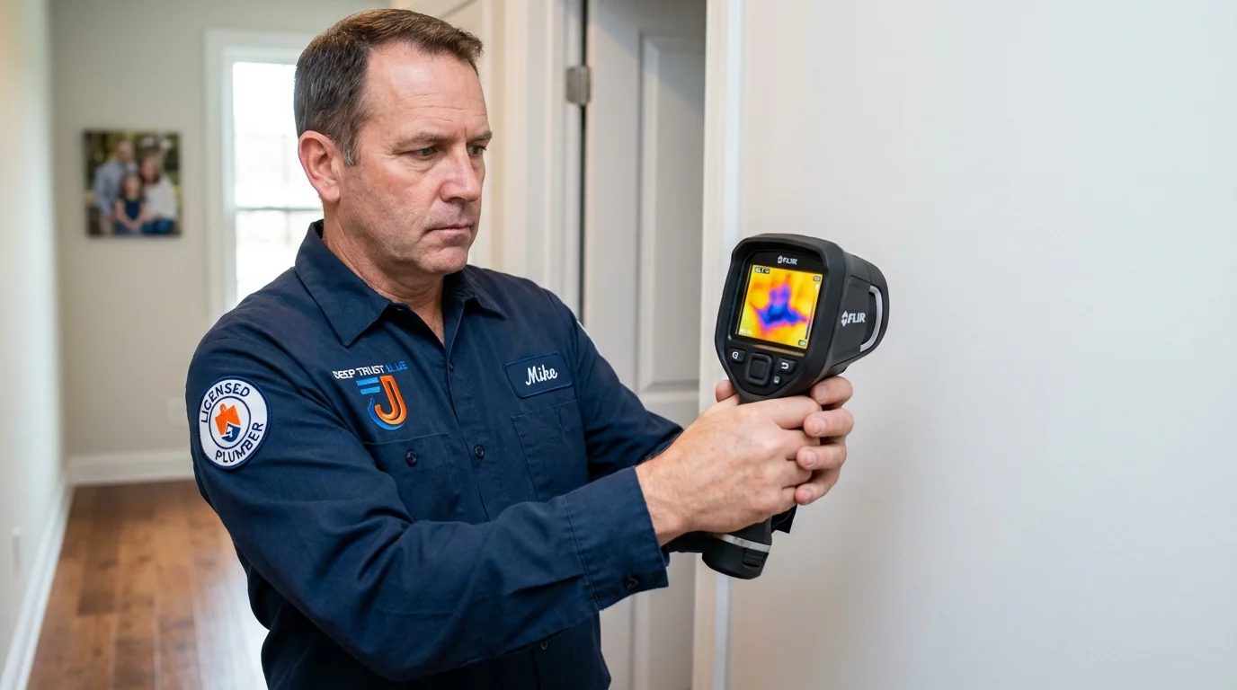 Thermal imaging leak detection by Johns Plumbing LLC in Pinebluff